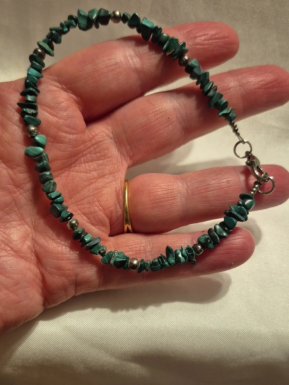 Grandma Beaded Bracelet in Sterling Silver Letters and Swarovski Crystal